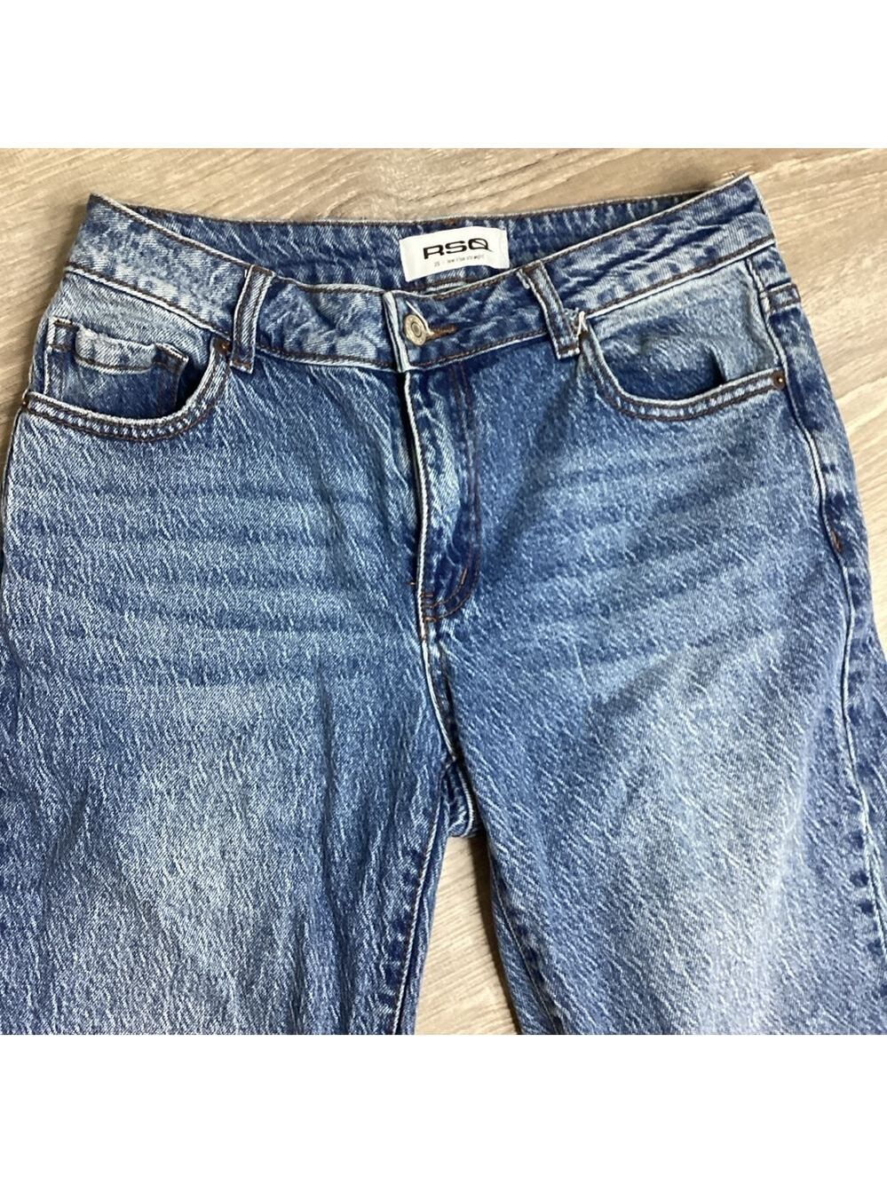 RSQ size 26 low rise Blue Straight‎ Leg Jeans Classic Style - Picture 3 of 6